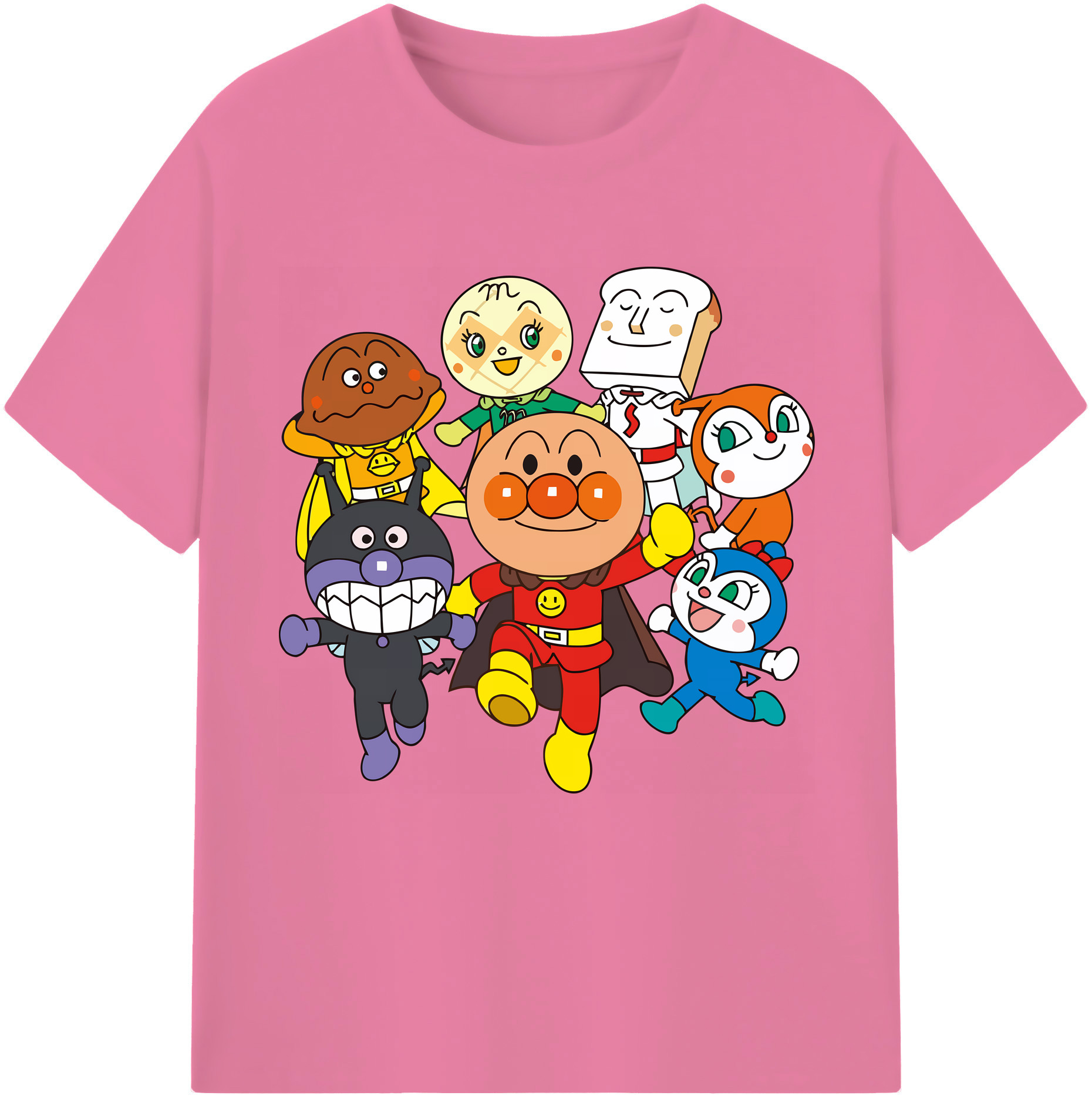 （画像用） アンパンマン Anpanman 綿100％半袖Tシャツ（フロントプリント）